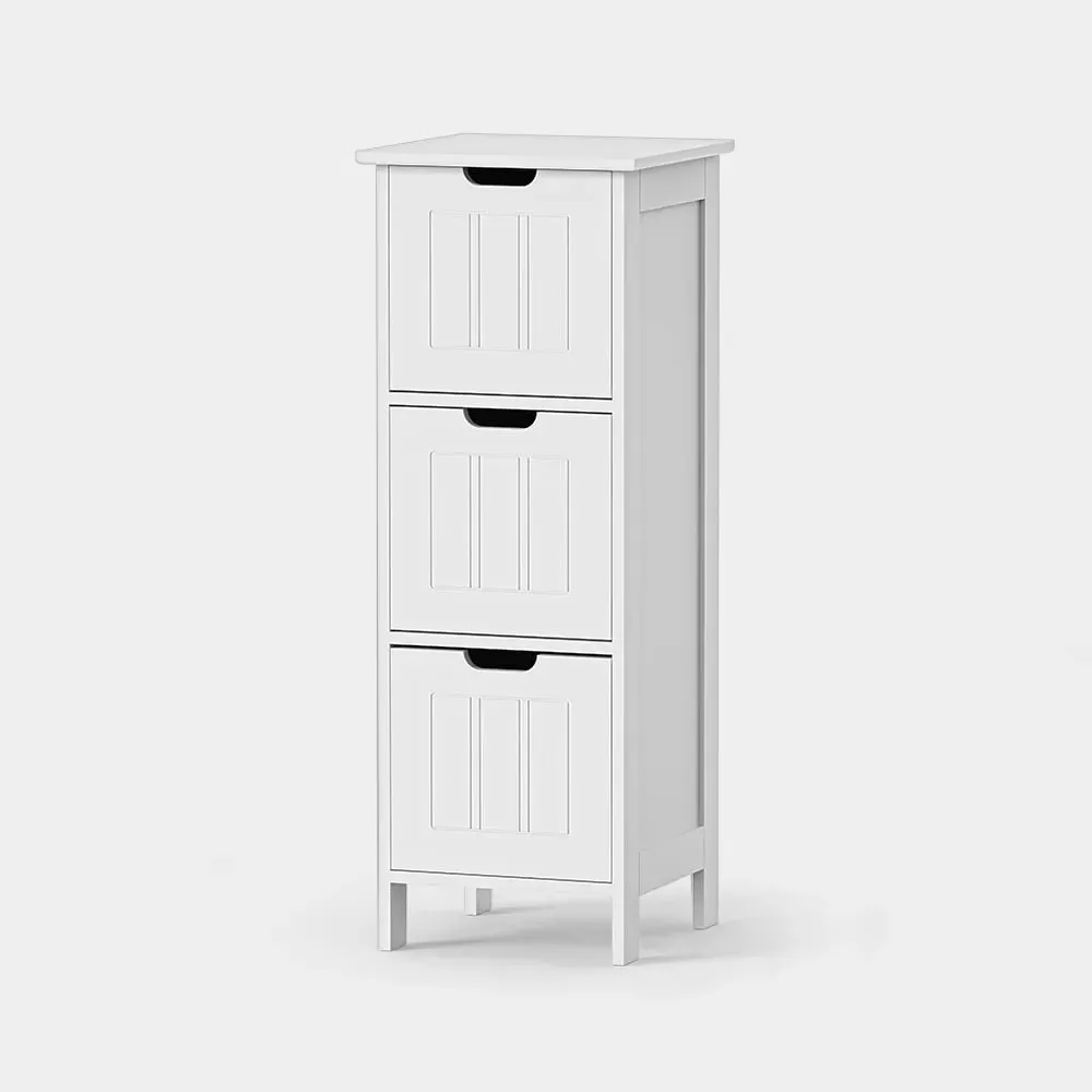 Holbrook 3 Drawer Bathroom Storage Unit - White, MDF product