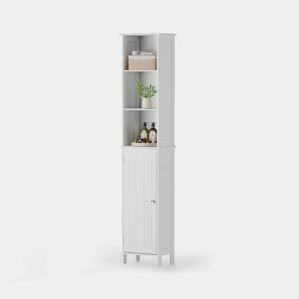 Holbrook Tallboy Bathroom Cabinet - White, MDF product