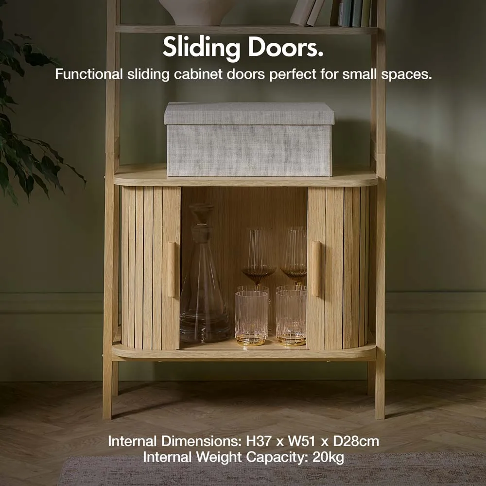 Landos Bookcase with Sliding Tambour Doors alternate view