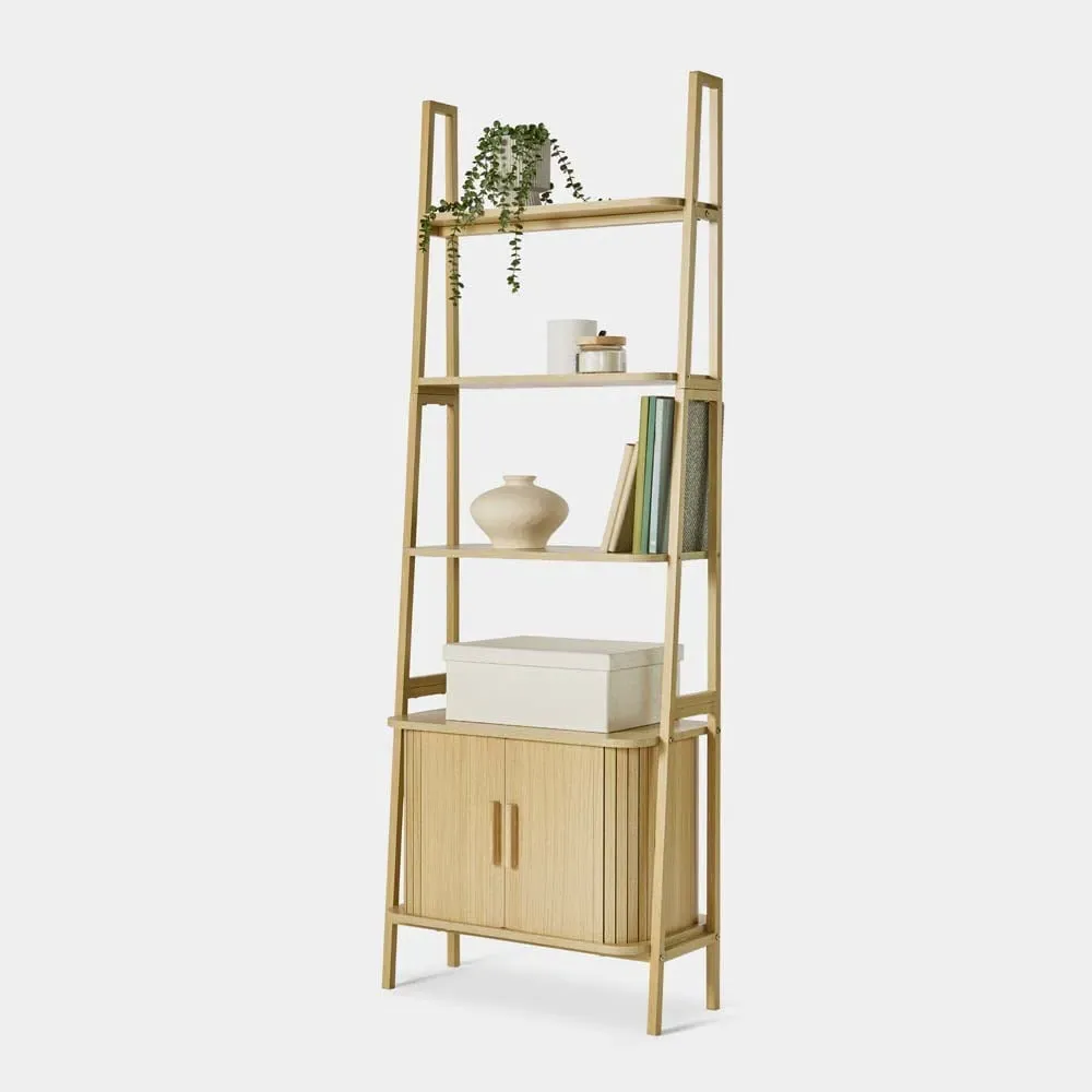 Landos Bookcase with Sliding Tambour Doors product