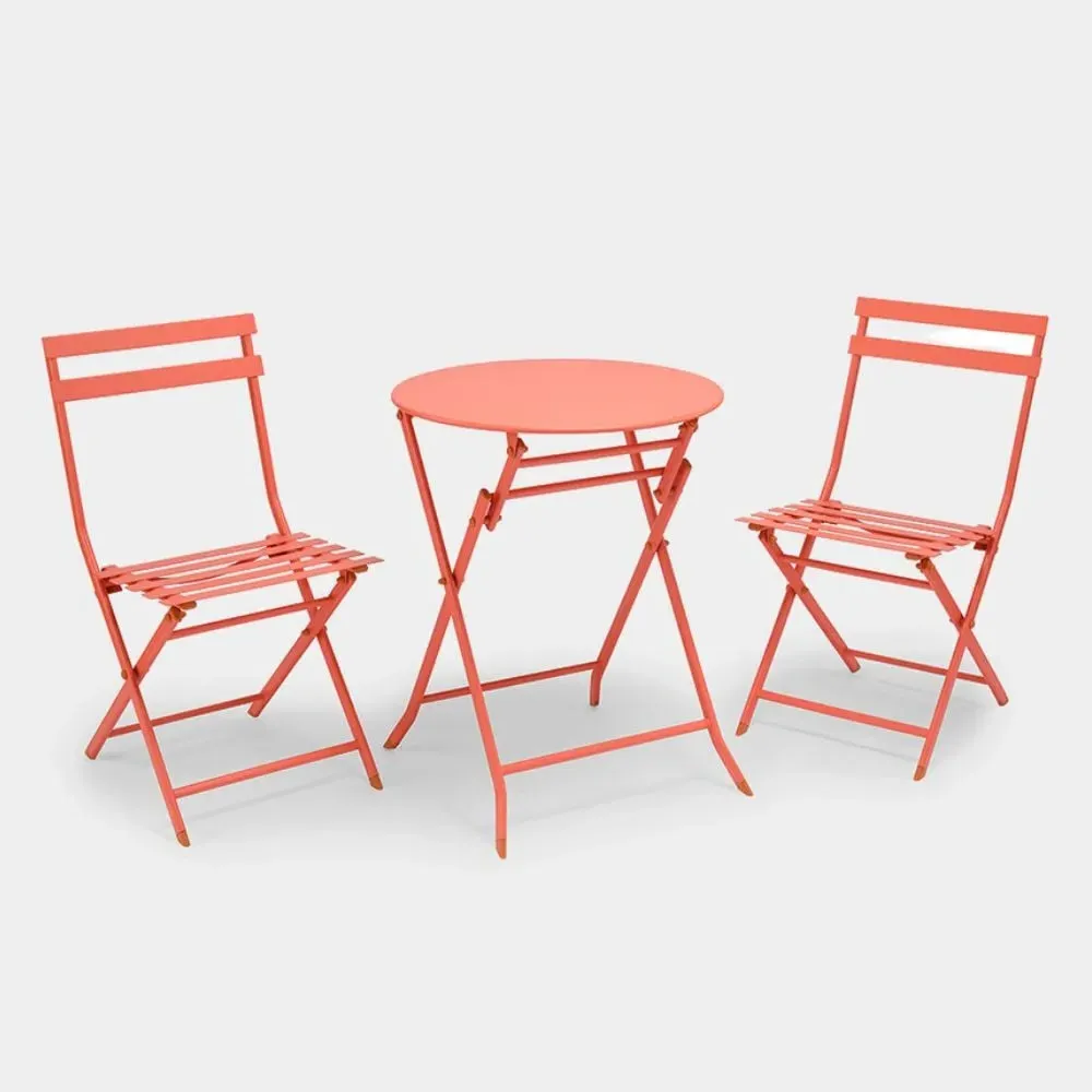 Ravello Folding Bistro Set - Coral, Steel product