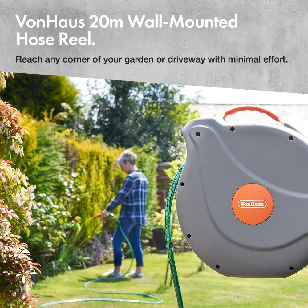 Retractable Garden Hose Reel 20m with 180° Swivel alternate view