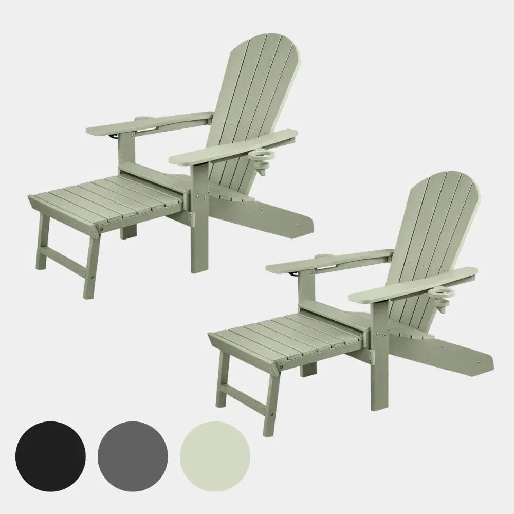 Set of 2 Adirondack Chairs - Polywood/HDPE product