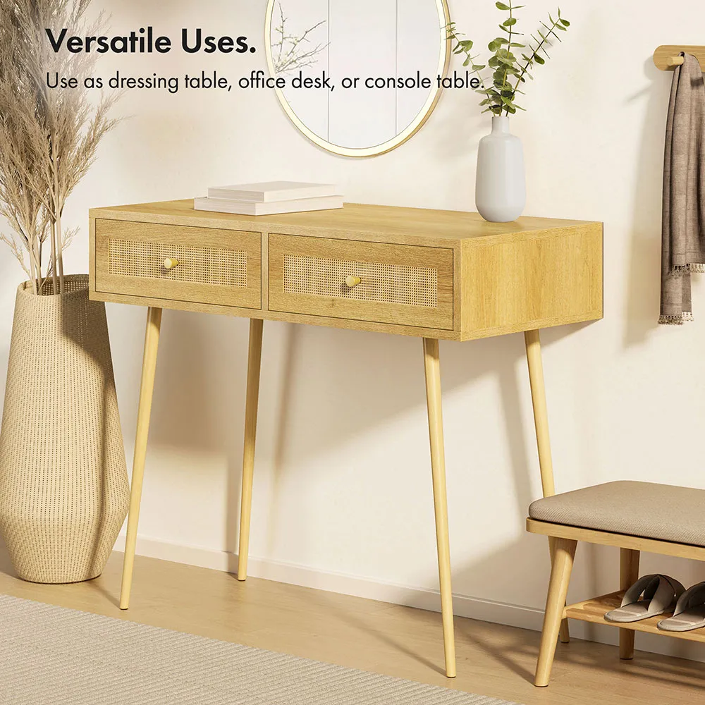 Sienna Rattan Dressing Table Desk - Natural, Rattan alternate view