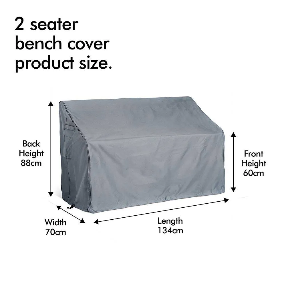 Storm Collection 2 Seater Bench Cover - Grey, 600D Polyester alternate view