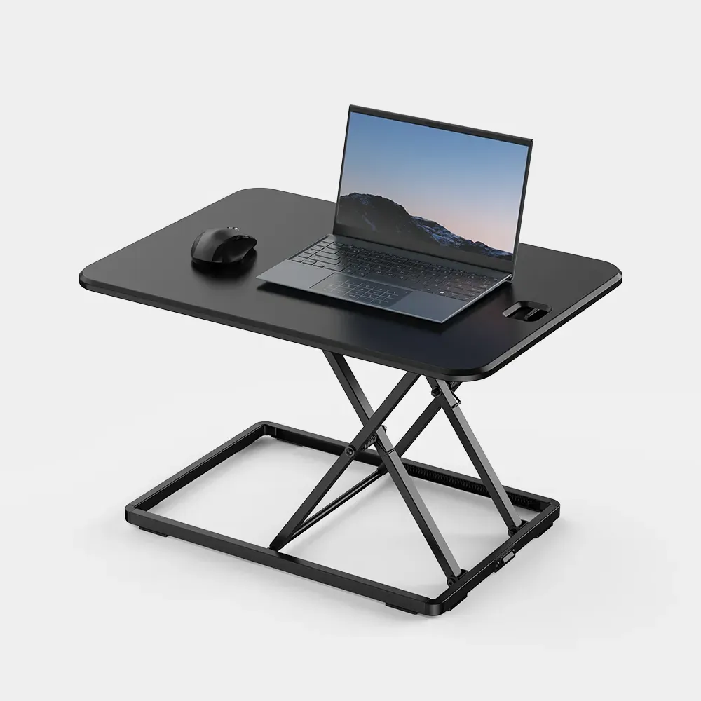 Ultra-Slim Sit-Stand Desk Converter - MDF, Stainless Steel product