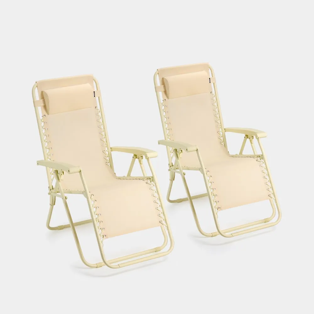 Verona Set of 2 Zero Gravity Reclining Chairs - Yellow product