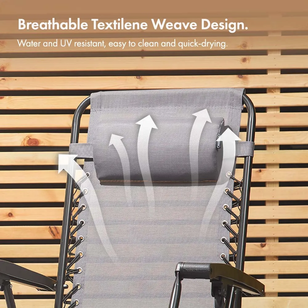 Verona Zero Gravity Chair Set of 2 - Grey alternate view