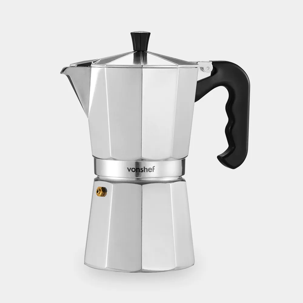 VonShef 9 Cup Stovetop Espresso Maker - Aluminium product