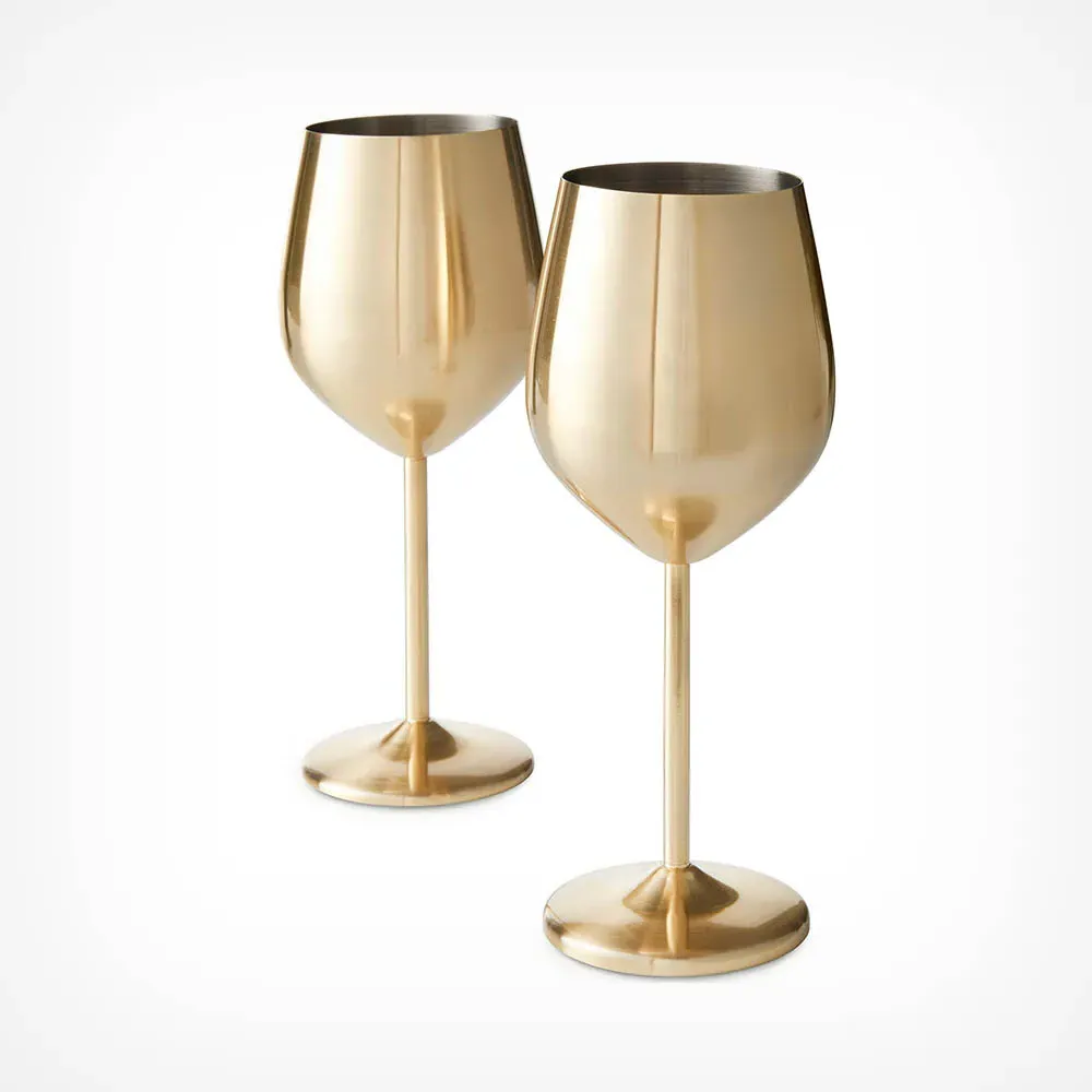 Wine Glasses Long Stem - Gold, Stainless Steel product