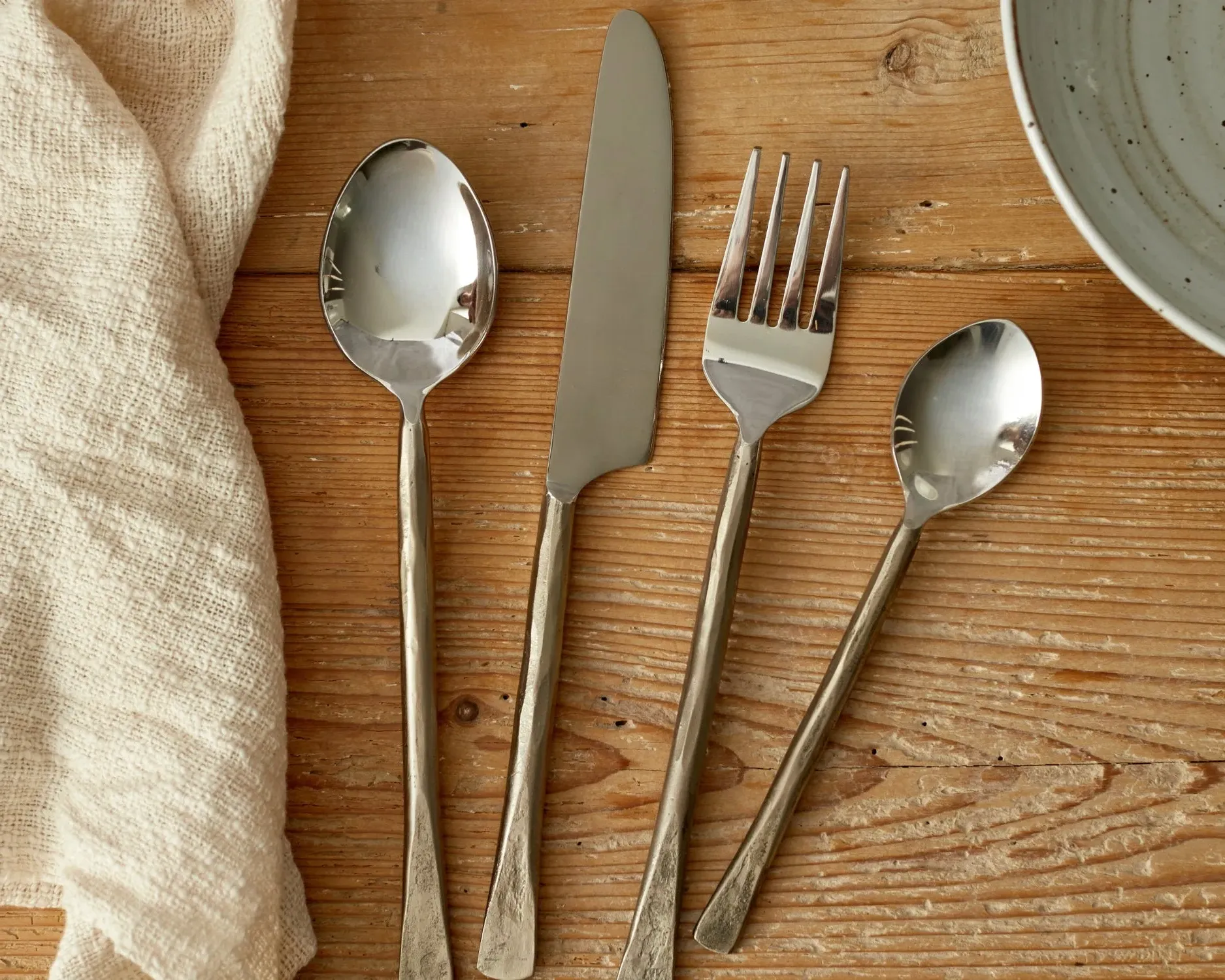 16-Piece Cutlery Set Rustic - Silver, Steel image