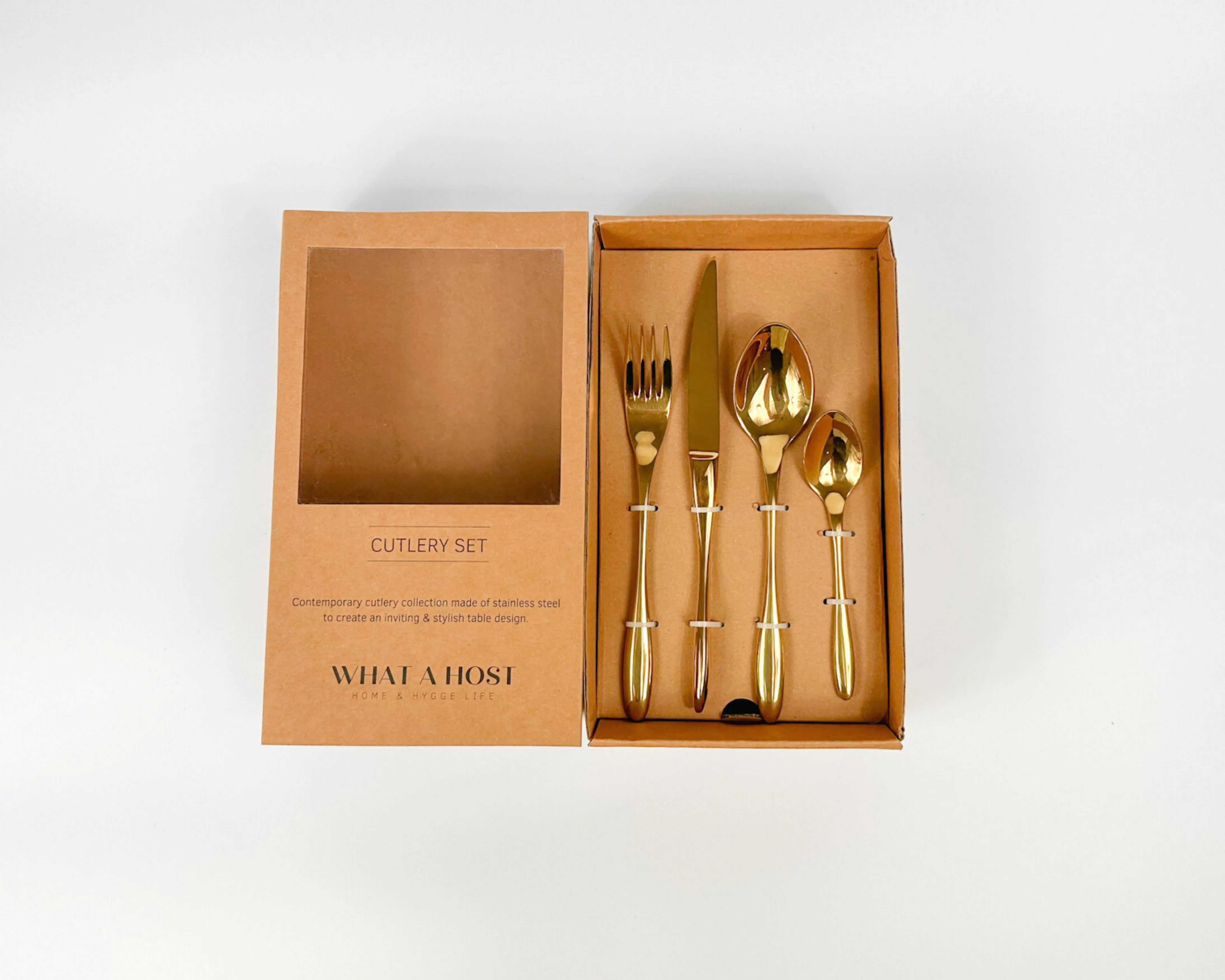 24-Piece Cutlery Set Mirror Finish - Gold