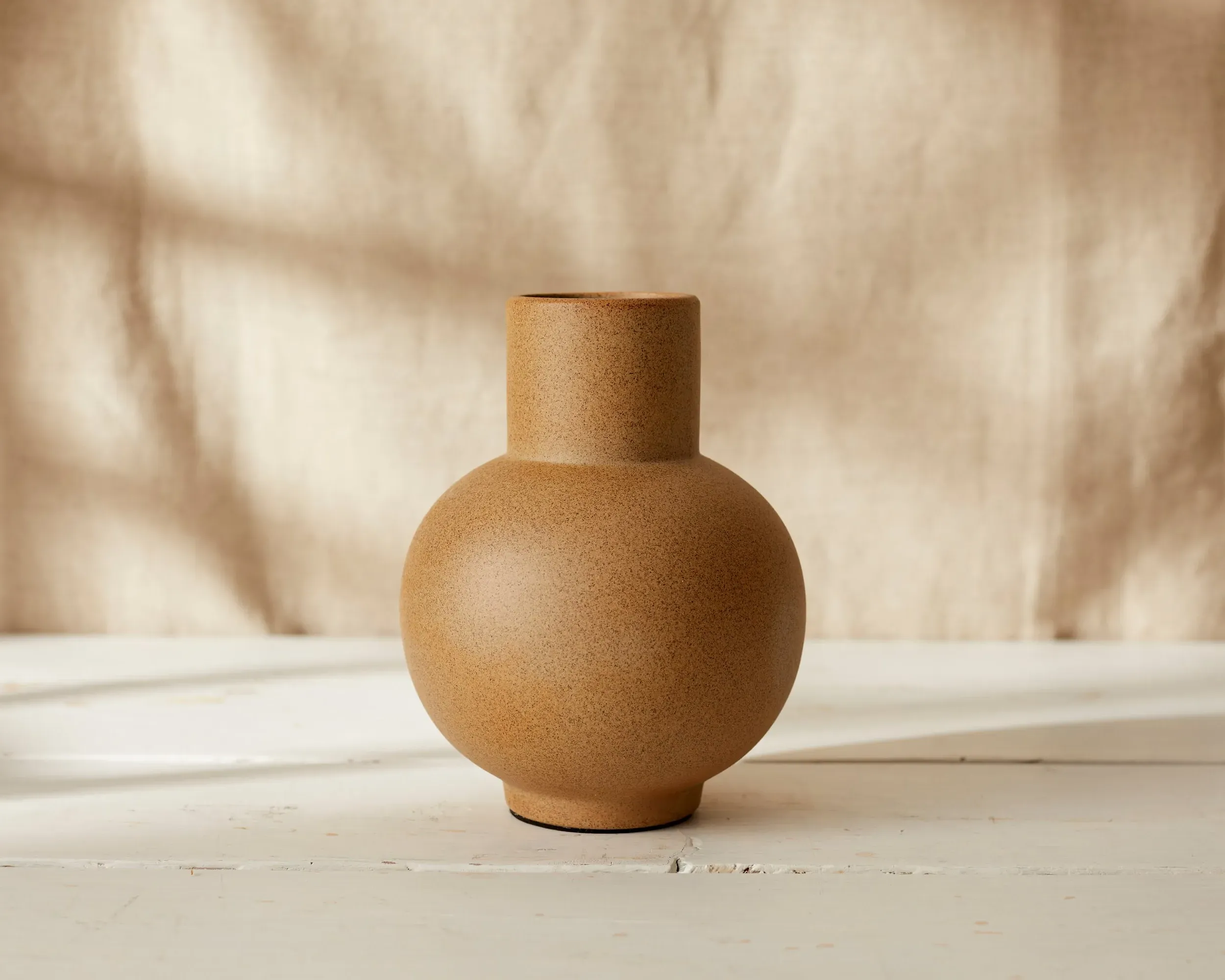 Abstract Ceramic Vase - Sand, Minimal Design image