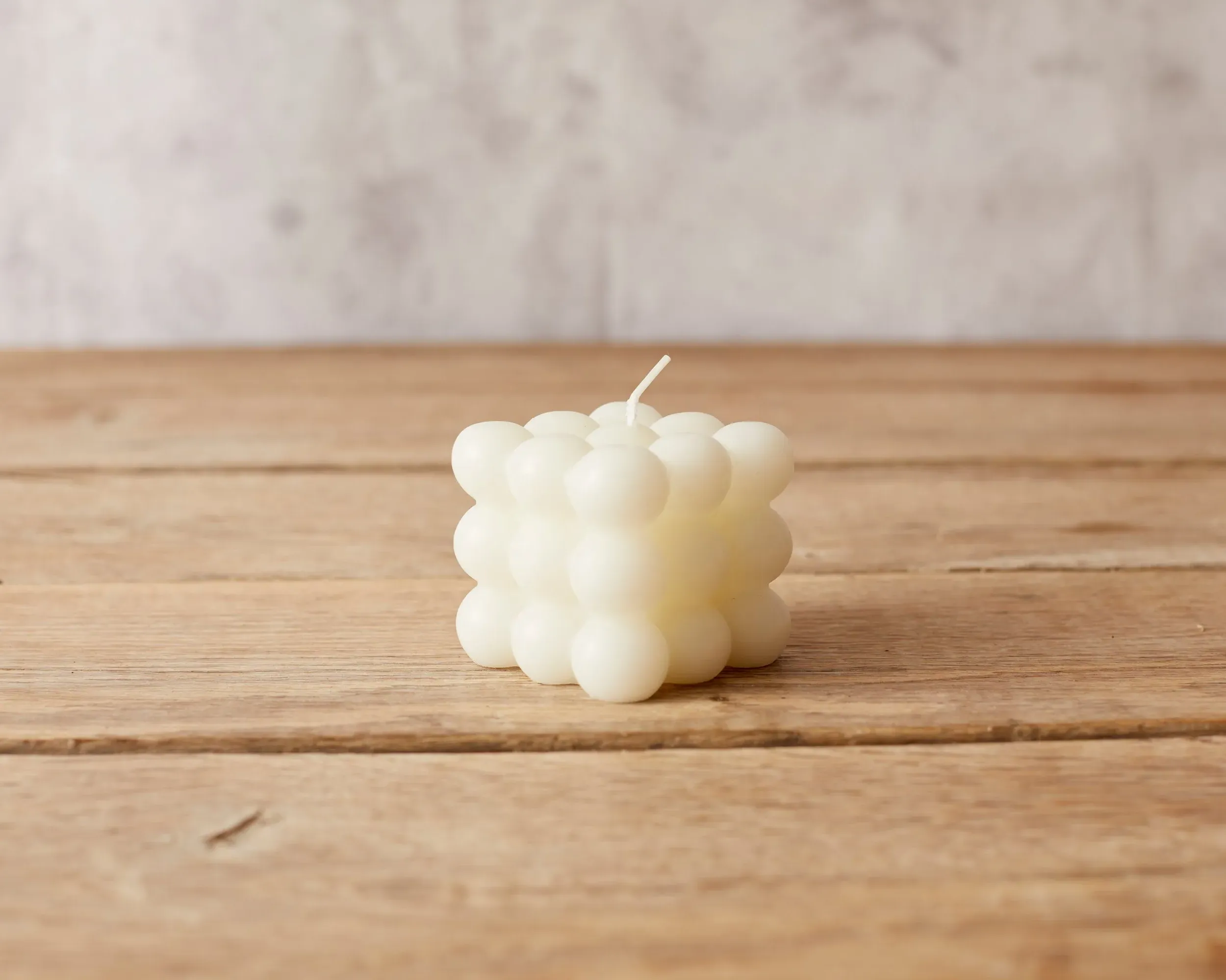 Bubble Candle - White, Soy Wax image
