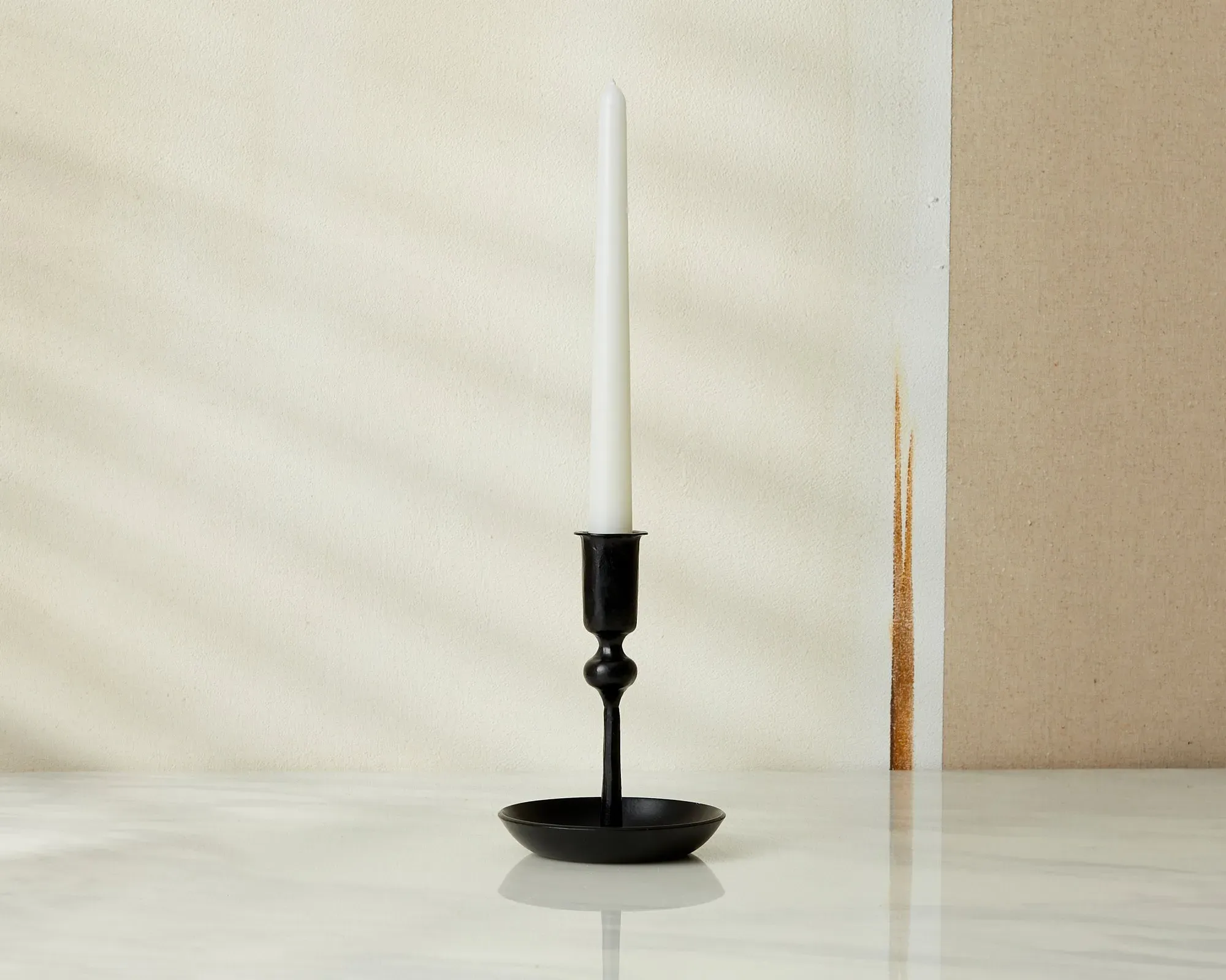 Candle Holder - Black, Iron