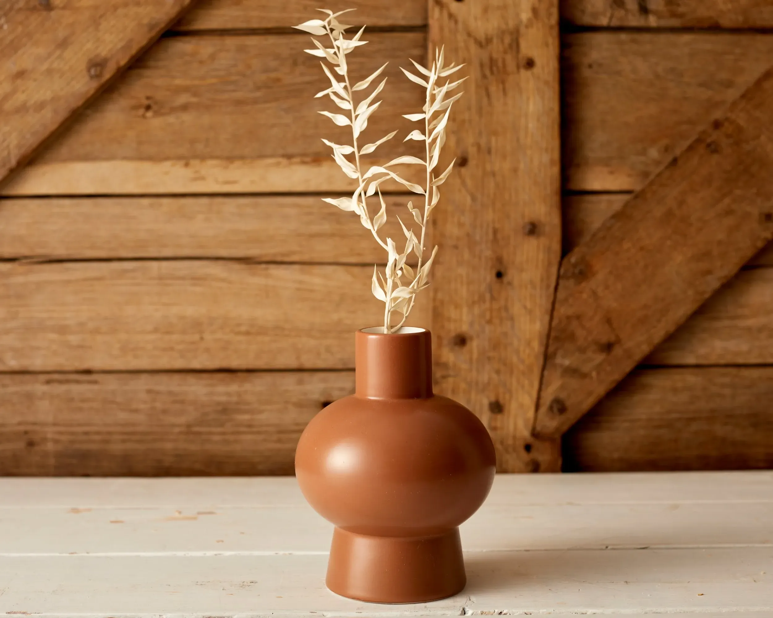 Ceramic Decorative Vase - Brown image