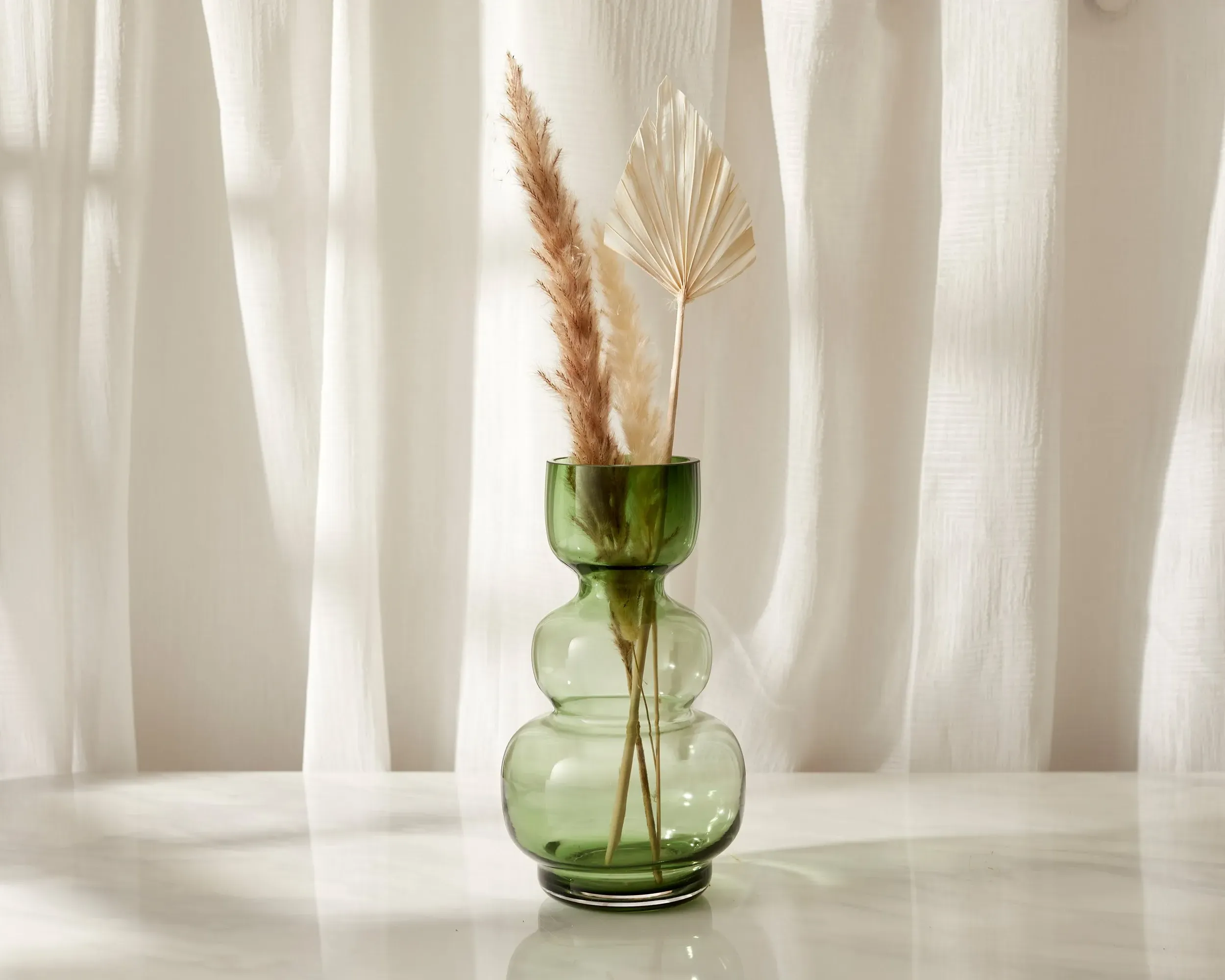 Decorative Glass Vase - Green image