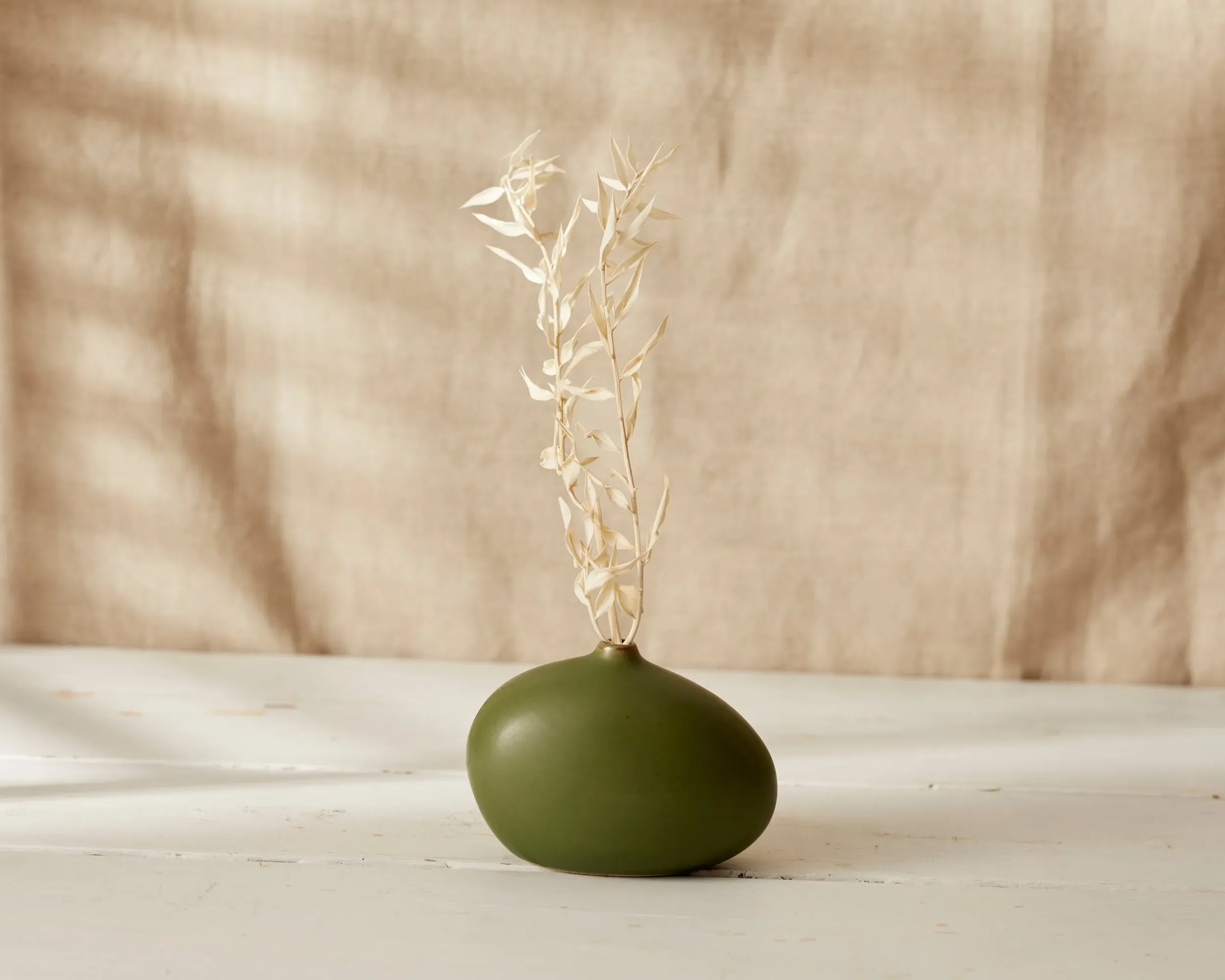 Decorative Vase Irregular Shape - Green, Ceramic image