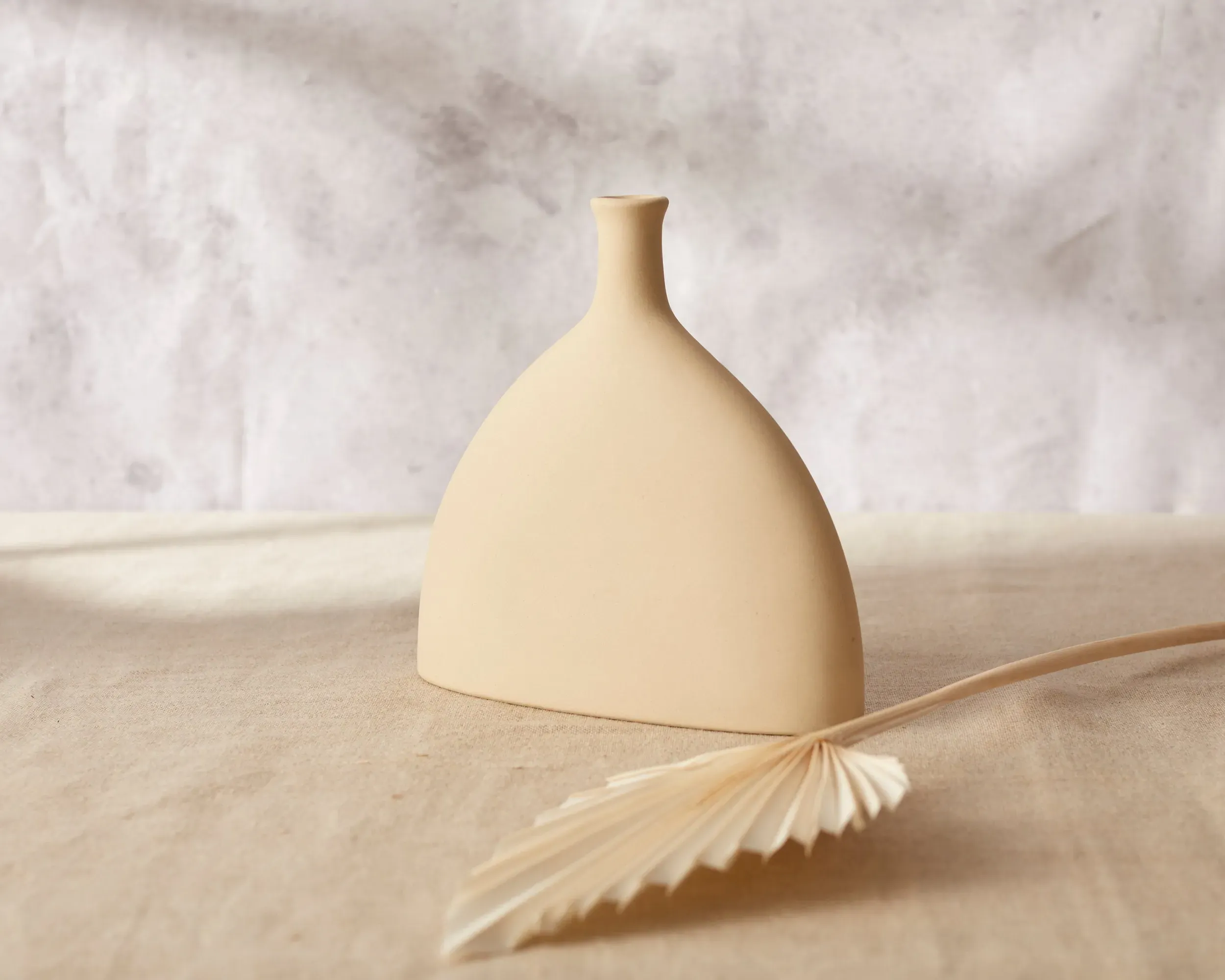 Geometric Ceramic Vase - Sand image