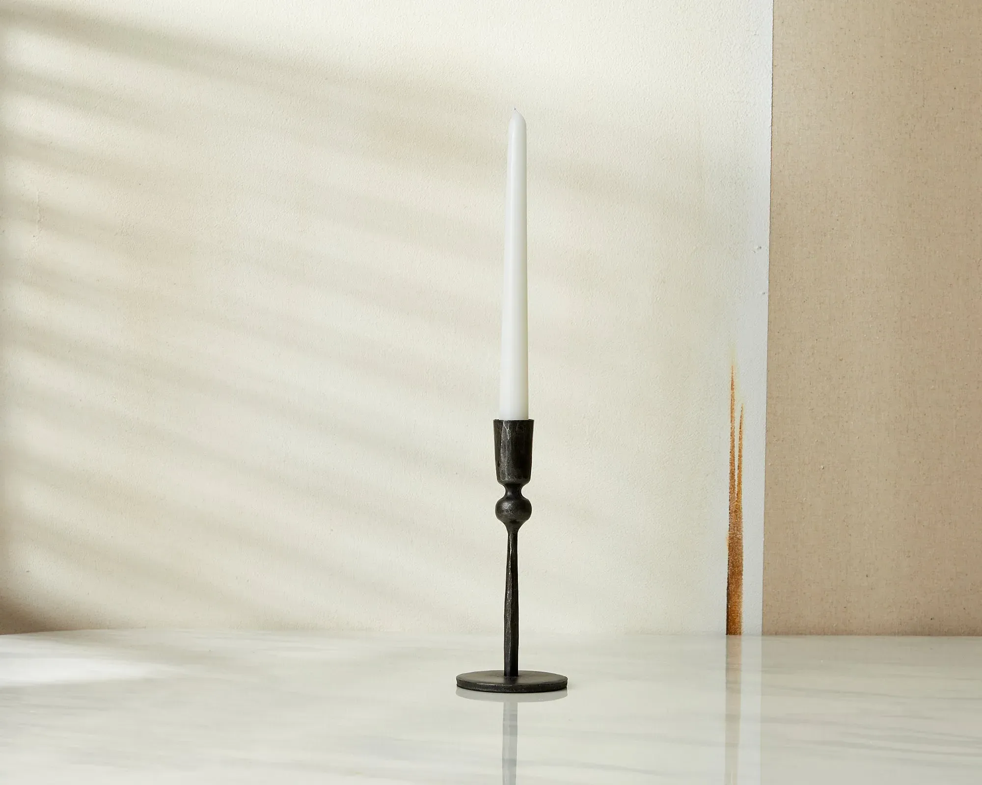Single Candle Holder - Black, Iron image