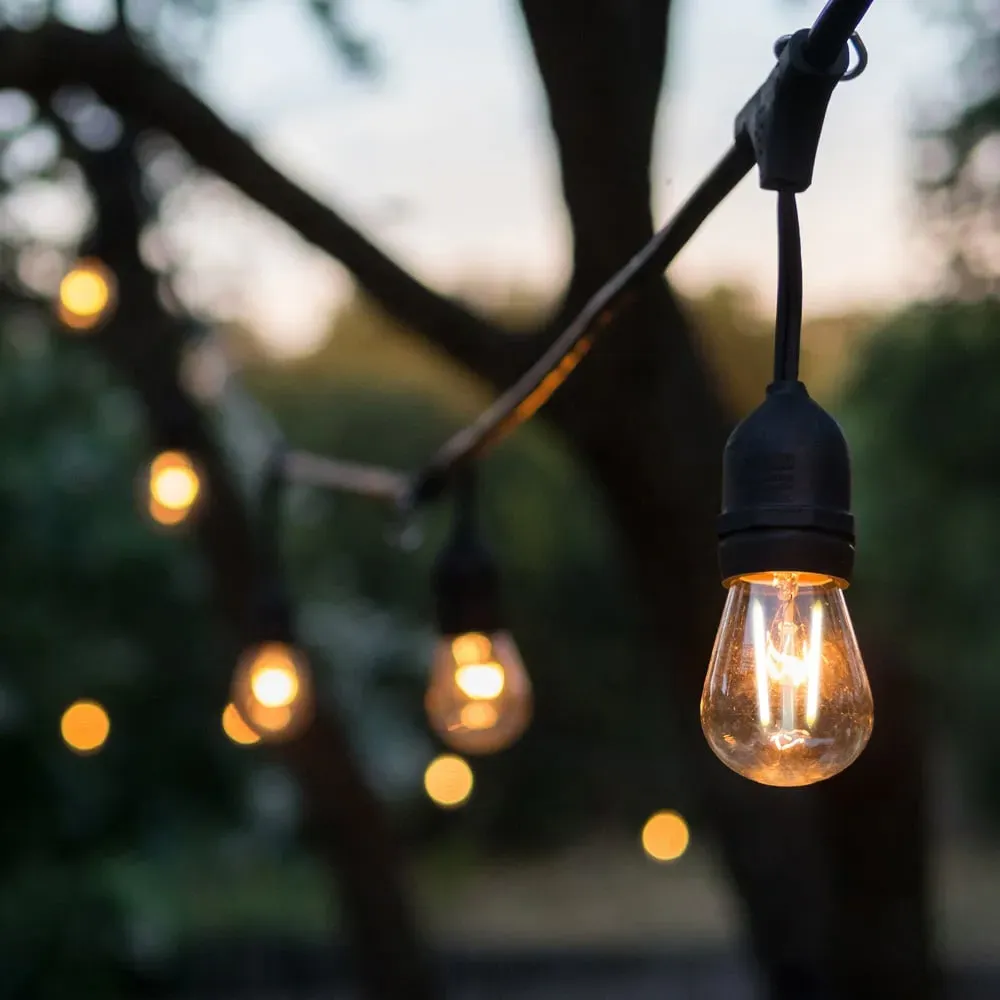 4lite 10m Outdoor String Lamps - Black image