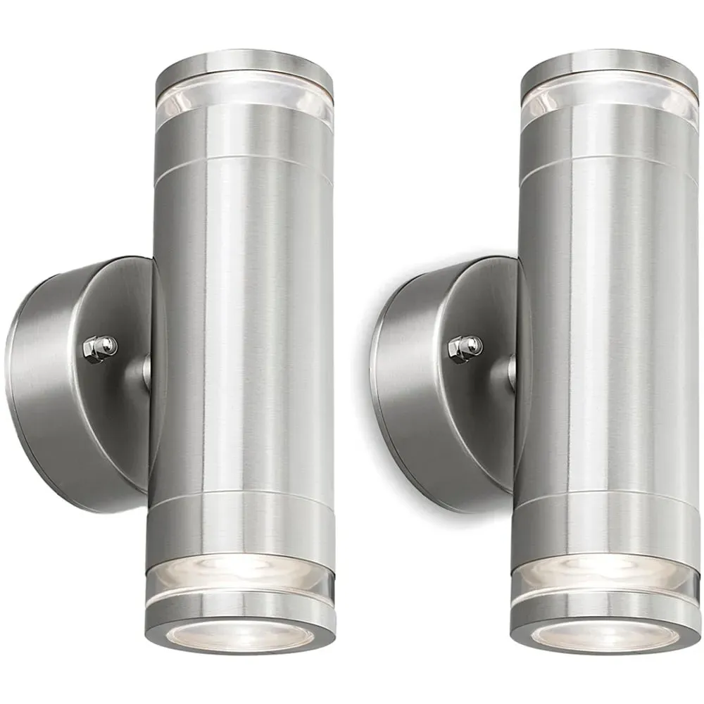 Marinus 2 Pack Bi-Directional Wall Light - Stainless Steel