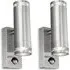 Marinus 2 Pack Bi-Directional Wall Light with PIR - Steel