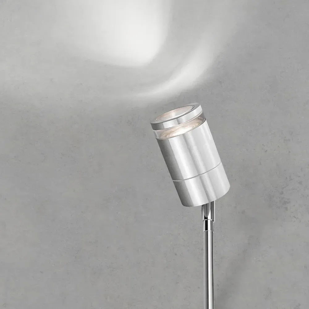 Marinus 2 Pack LED Garden Spike Light - Grey, Stainless Steel