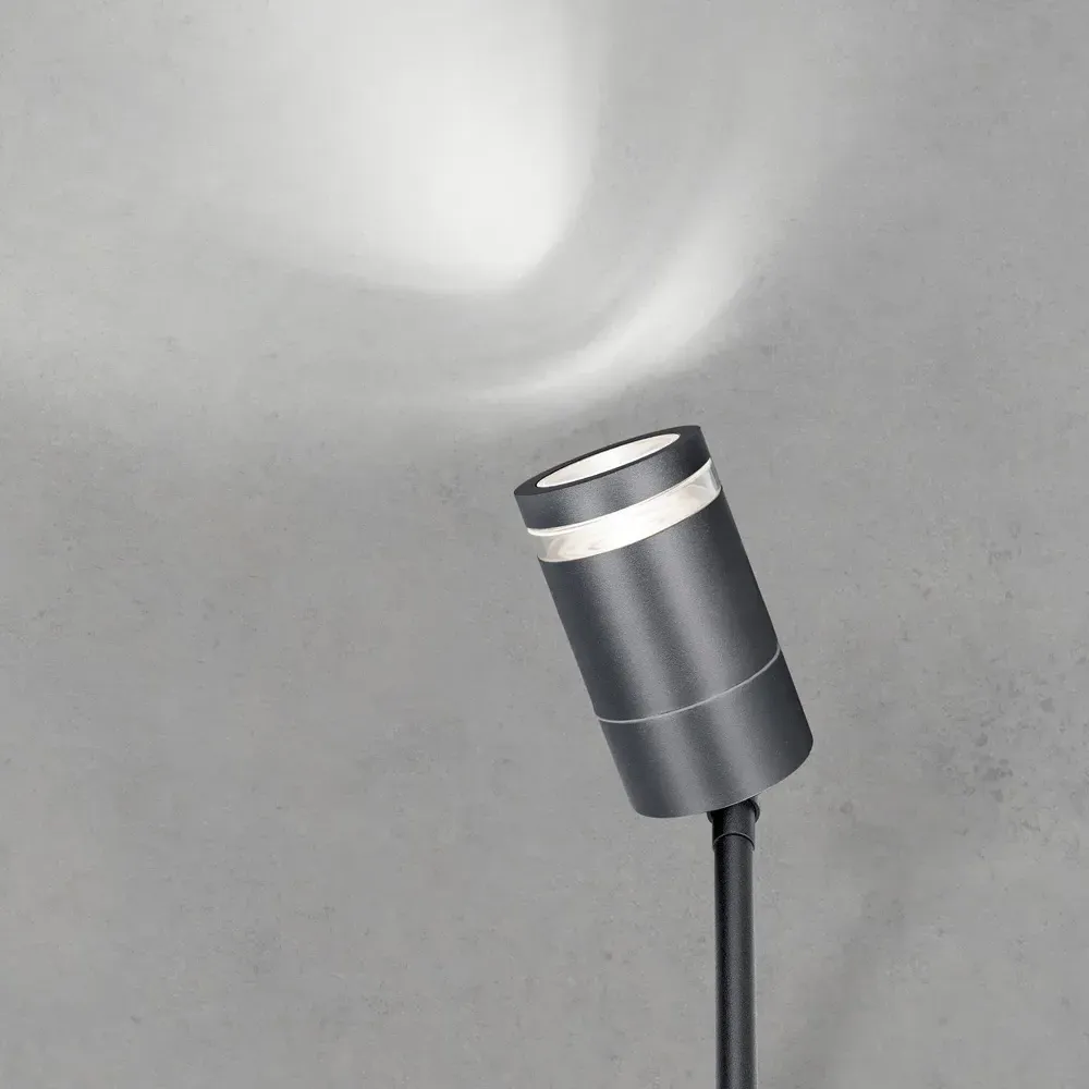 Marinus 2 Pack LED Garden Spike Light - Grey, Stainless Steel