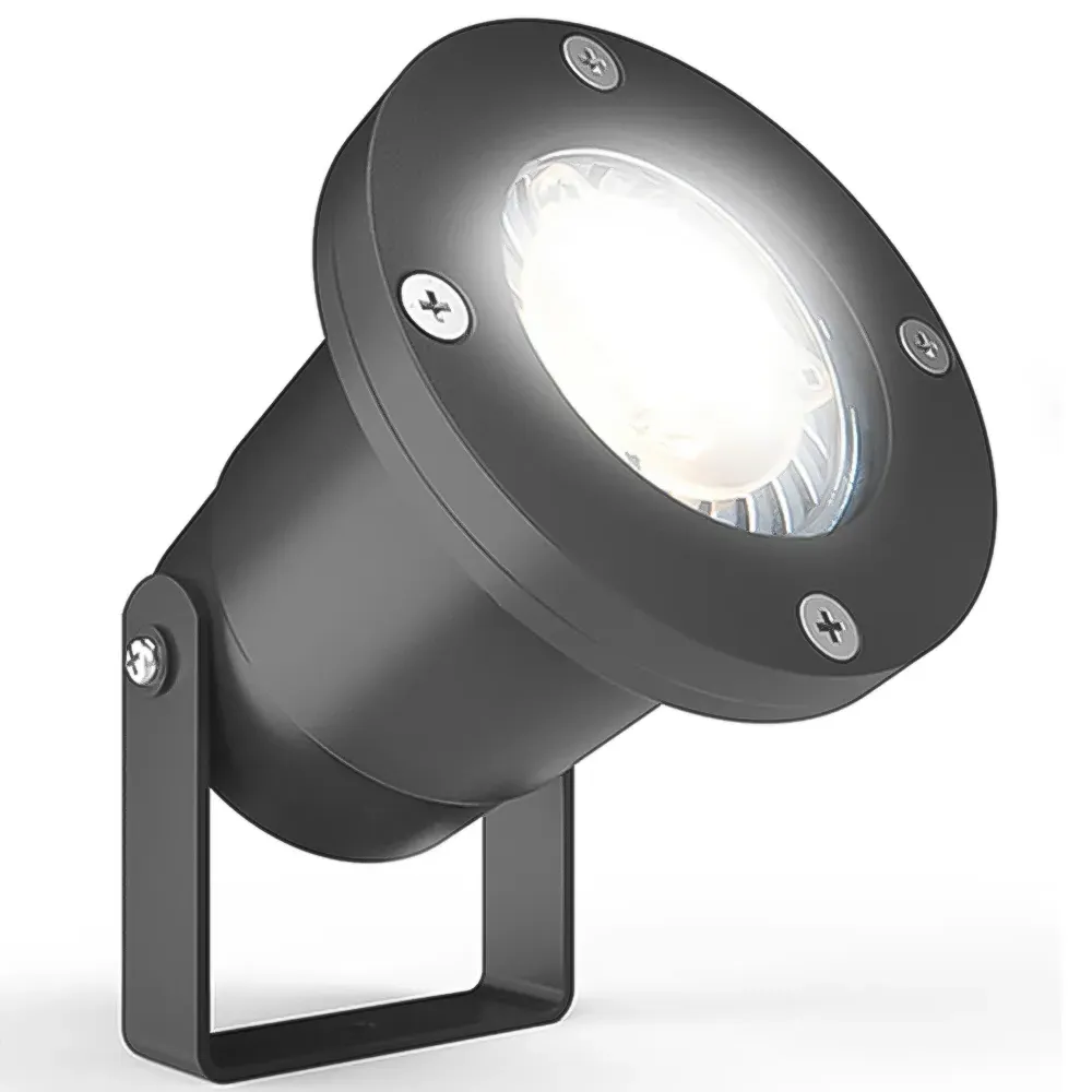 Marinus 3 Pack LED Garden Spike Light - Black, Aluminium