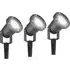 Marinus 3 Pack LED Garden Spike Light - Black, Aluminium