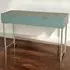 2 Drawer Side Table with Scalloped Edge - Green, Wood