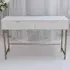 2 Drawer Wooden Side Table - White