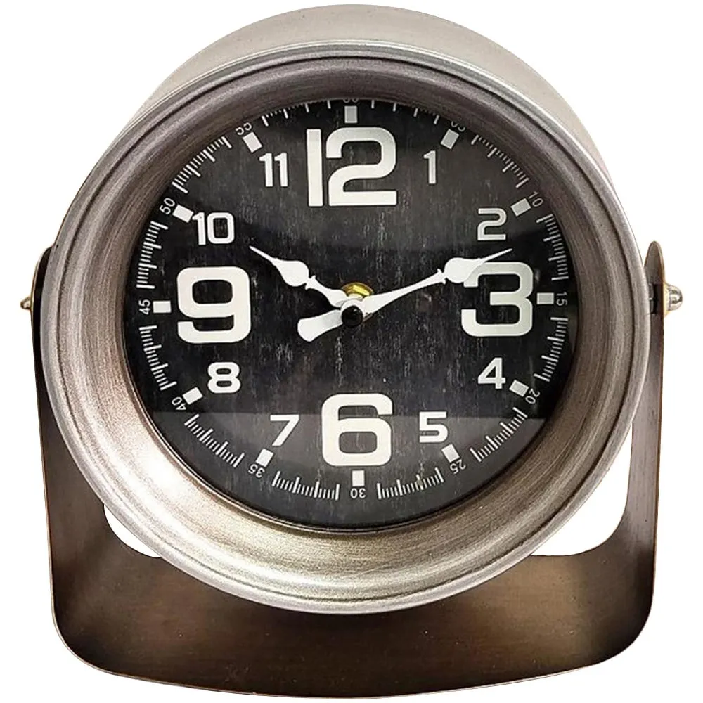 20cm Table Clock - Silver