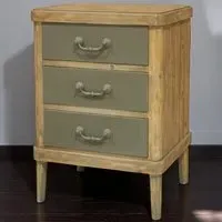 3 Drawer Bedside Table - Multicolour, Wood