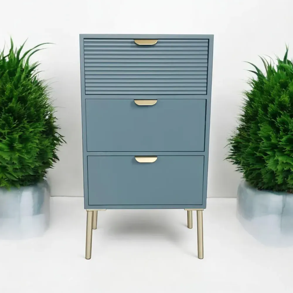 3 Drawer Chest of Drawers - Blue, Wood