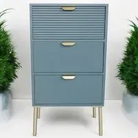 3 Drawer Chest of Drawers - Blue, Wood