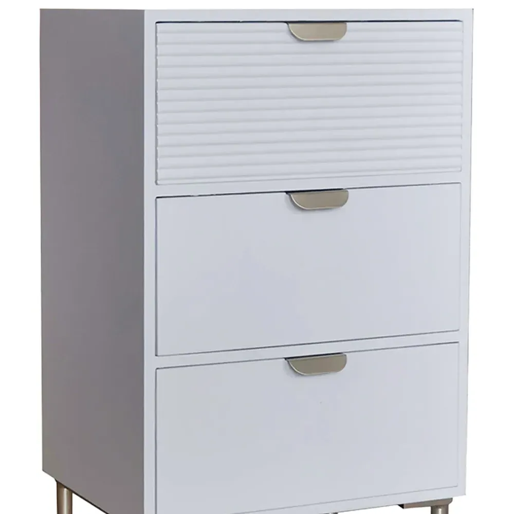 3 Drawer Chest of Drawers - White, Wood