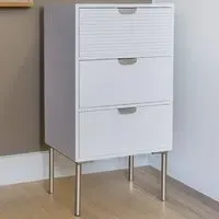 3 Drawer Chest of Drawers - White, Wood