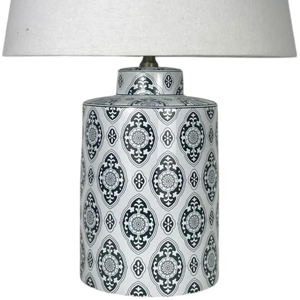 43cm Ceramic Table Lamp with Shade - Multi