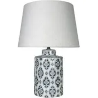 43cm Ceramic Table Lamp with Shade - Multi