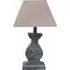 43cm Table Lamp with Shade - Grey, Linen