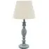 45cm Table Lamp with Shade - Grey, Linen