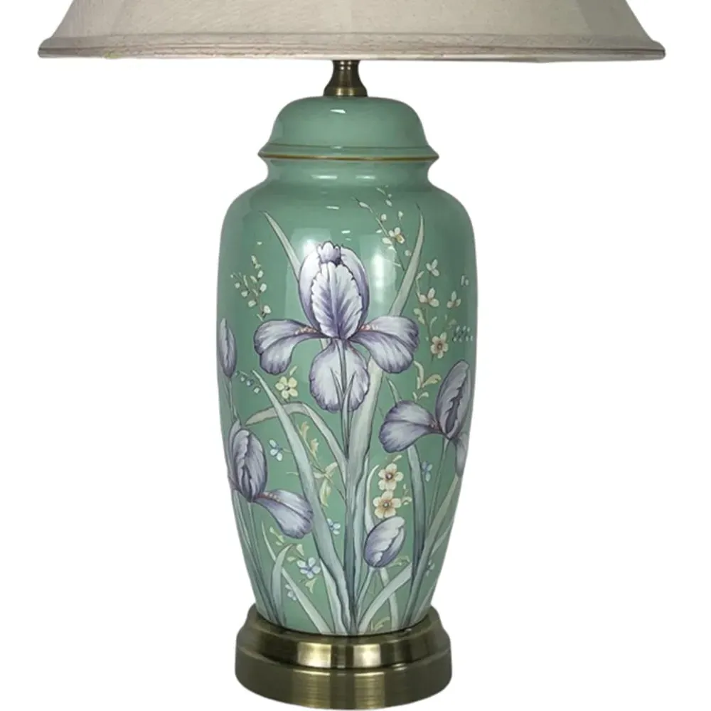 47cm Ceramic Table Lamp with Shade - Multi