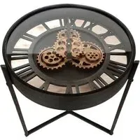 49cm Gear Table Clock - Black, Gold