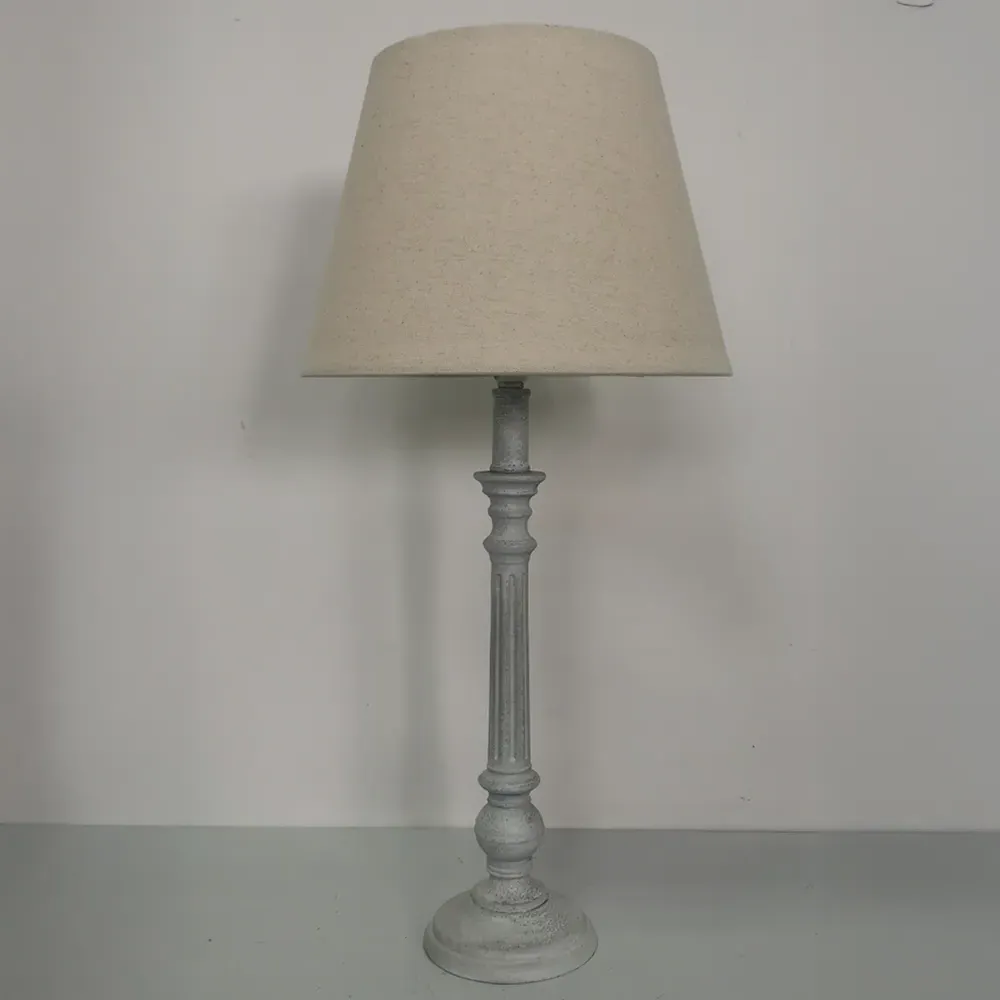 54cm Table Lamp with Shade - Cream, Linen