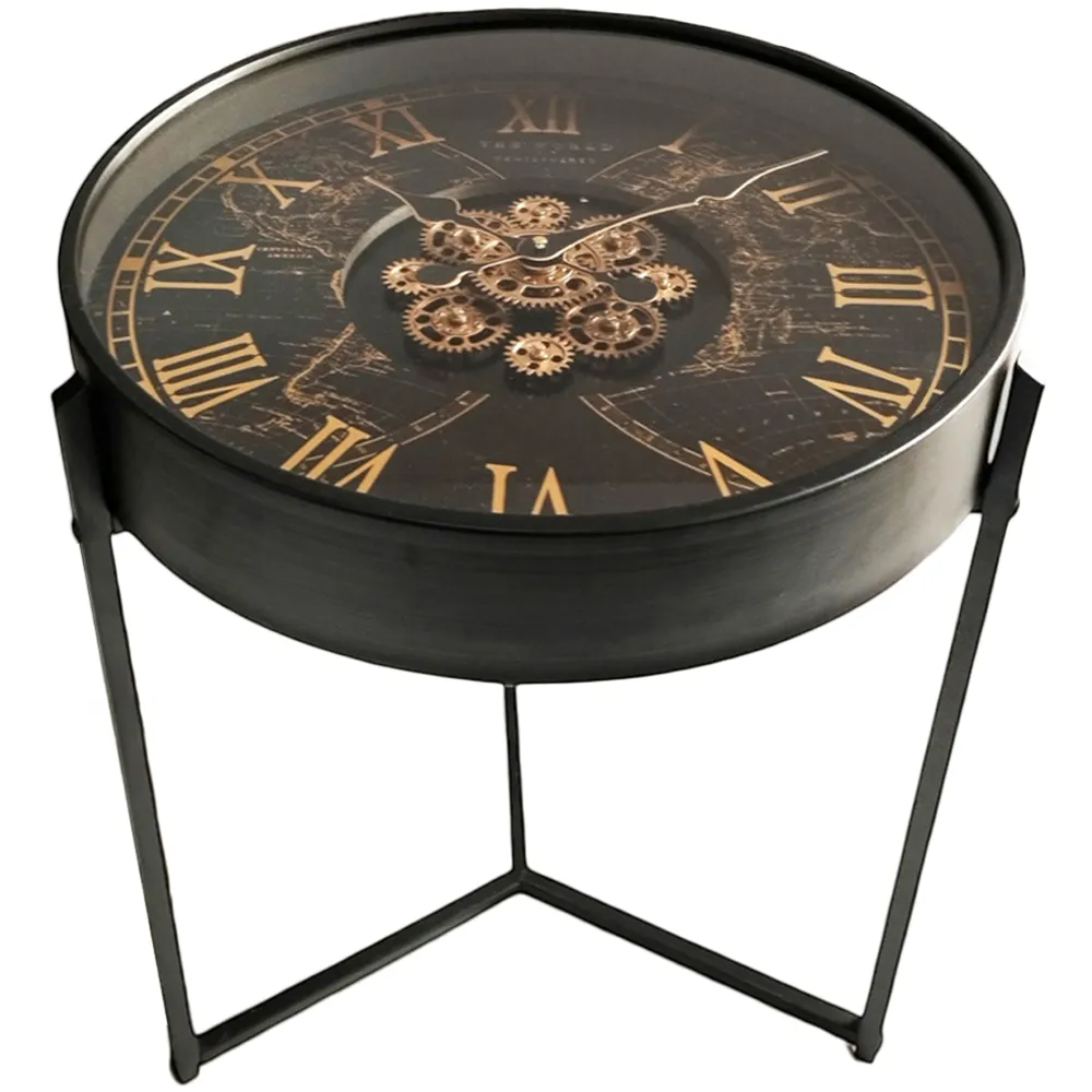 55cm Gear Table Clock - Black image