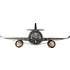 Aeroplane Wall Clock - Black