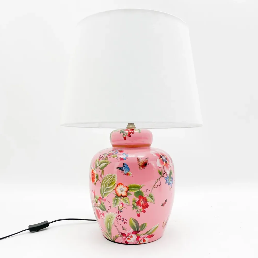 Ceramic Table Lamp - Pink