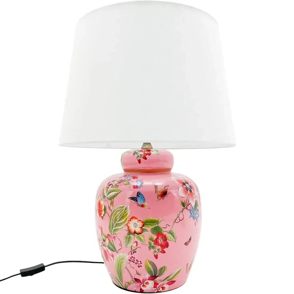 Ceramic Table Lamp - Pink